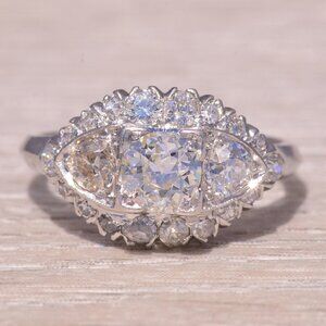 Antique Diamond Ring in Platinum